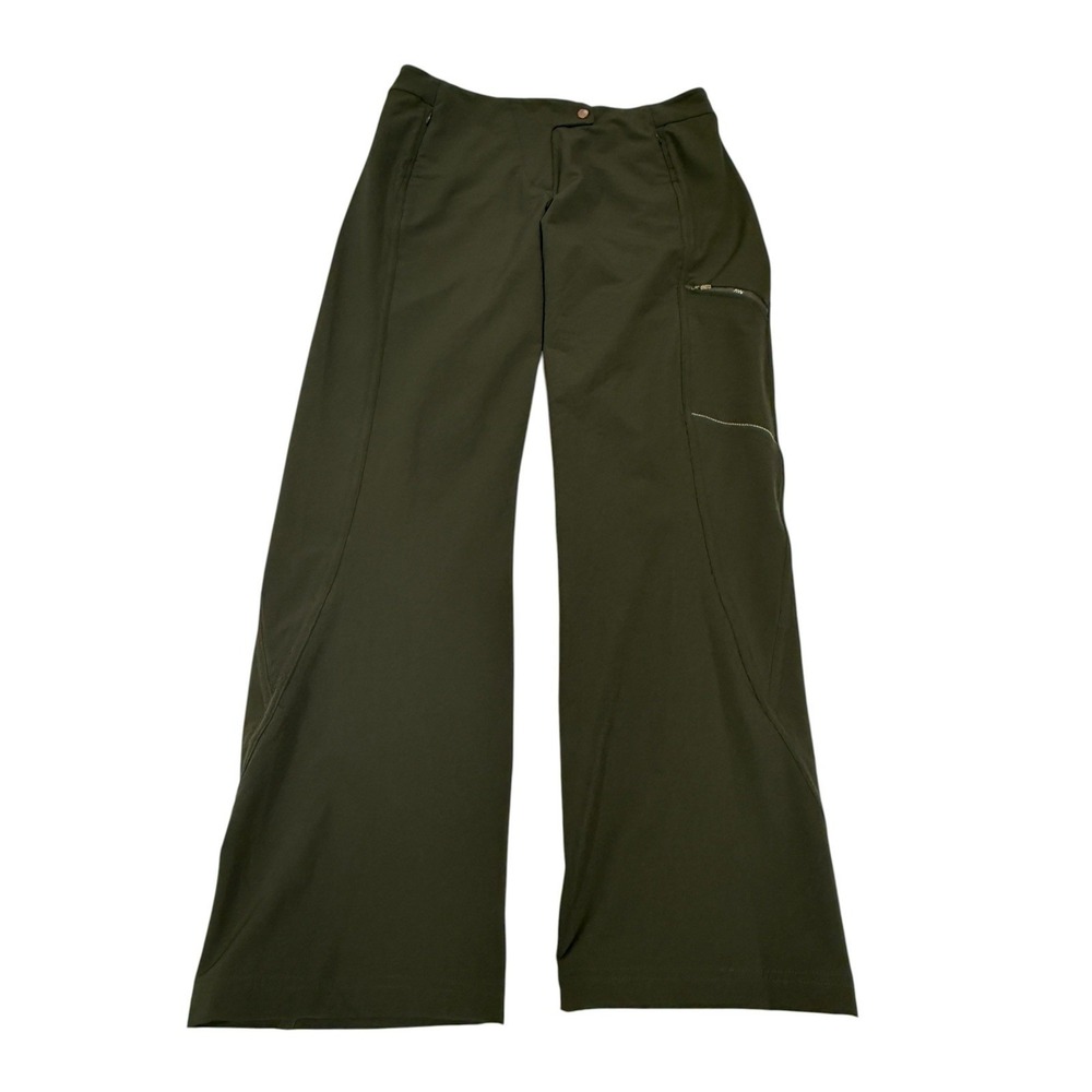 Title Nine Clamber Outdoor Hiking Pants Cargo Pockets Olive Green Stretch Sz 10